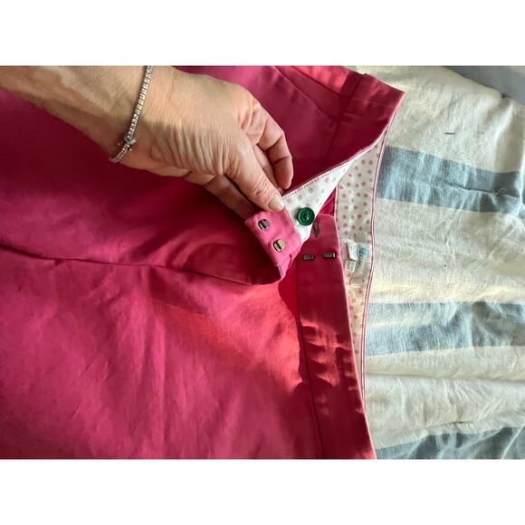 Boden Hot Pink Straight-Leg Pants Size 6R – Cotton Blend with Stretch - Picture 7 of 7